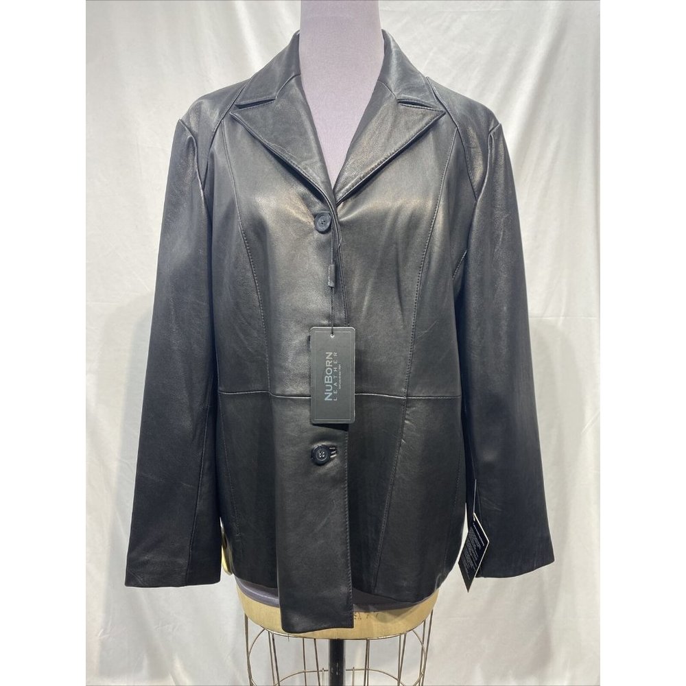black leather jacket (32550)